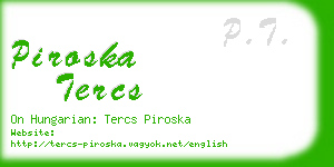 piroska tercs business card
